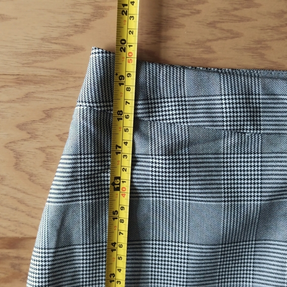 NWT Nanette Lepore Black & White Houndstooth Ruffle Midi Skirt - Picture 6 of 9